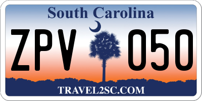 SC license plate ZPV050