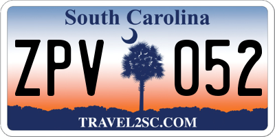 SC license plate ZPV052