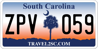 SC license plate ZPV059