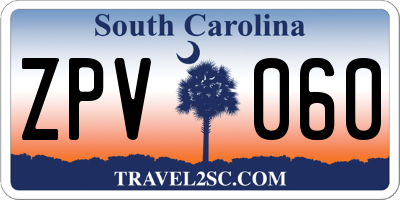 SC license plate ZPV060