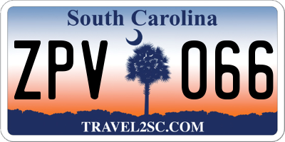 SC license plate ZPV066