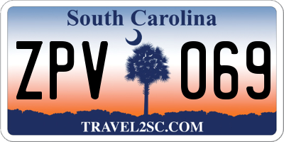 SC license plate ZPV069