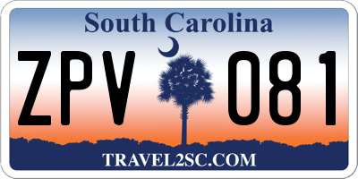 SC license plate ZPV081