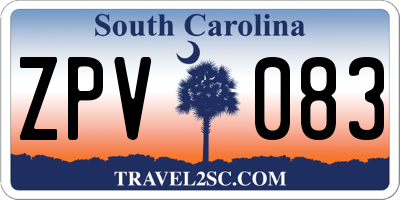 SC license plate ZPV083