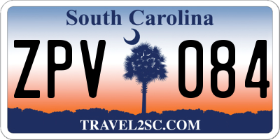SC license plate ZPV084