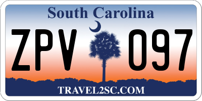SC license plate ZPV097