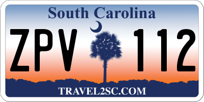 SC license plate ZPV112