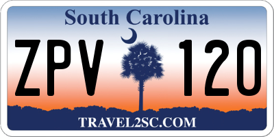 SC license plate ZPV120
