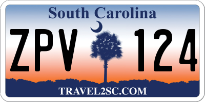 SC license plate ZPV124