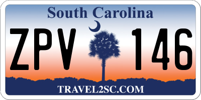 SC license plate ZPV146