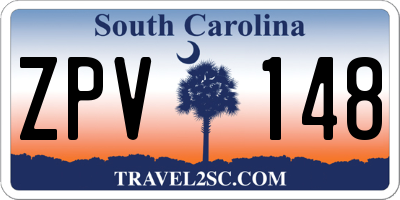 SC license plate ZPV148