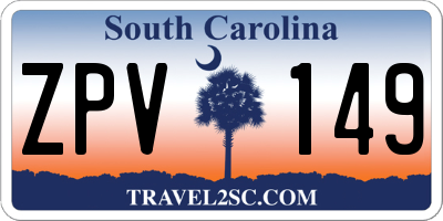 SC license plate ZPV149