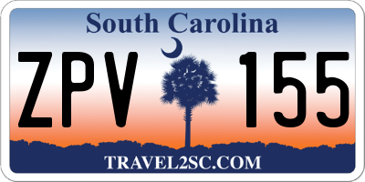 SC license plate ZPV155