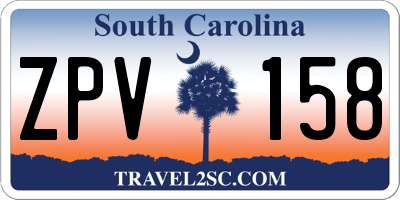 SC license plate ZPV158