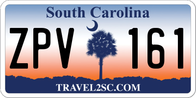 SC license plate ZPV161