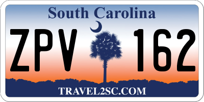 SC license plate ZPV162