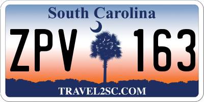 SC license plate ZPV163