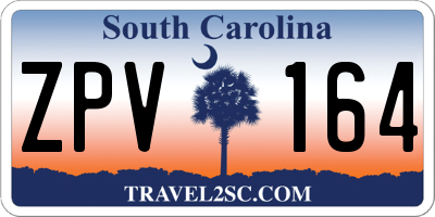 SC license plate ZPV164