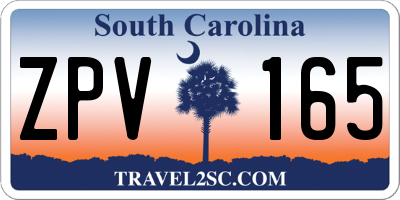 SC license plate ZPV165