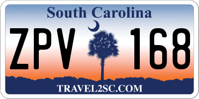 SC license plate ZPV168