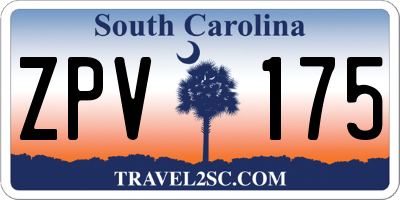 SC license plate ZPV175