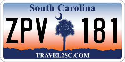 SC license plate ZPV181