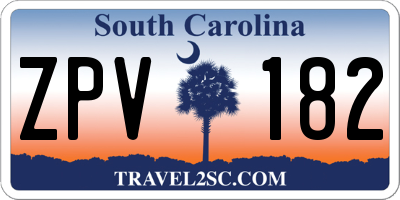 SC license plate ZPV182