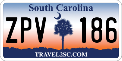 SC license plate ZPV186