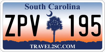 SC license plate ZPV195