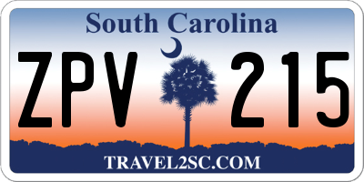 SC license plate ZPV215