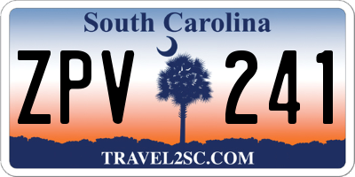 SC license plate ZPV241