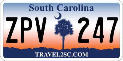 SC license plate ZPV247