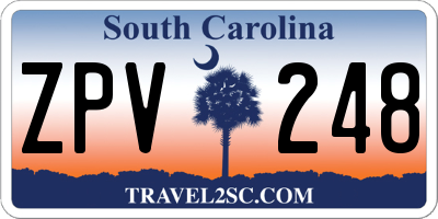 SC license plate ZPV248