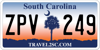 SC license plate ZPV249