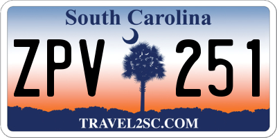 SC license plate ZPV251