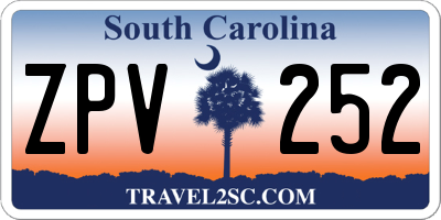 SC license plate ZPV252