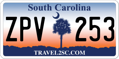 SC license plate ZPV253