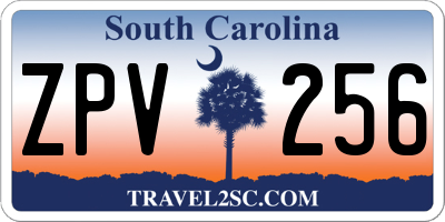 SC license plate ZPV256