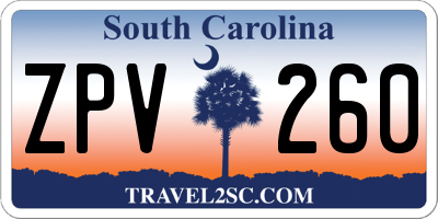 SC license plate ZPV260