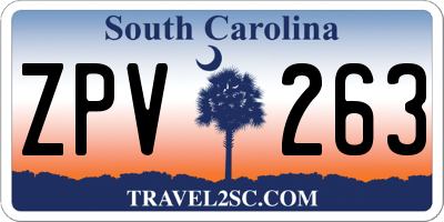 SC license plate ZPV263