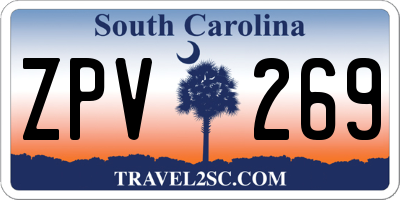 SC license plate ZPV269