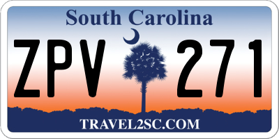 SC license plate ZPV271