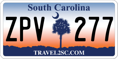 SC license plate ZPV277