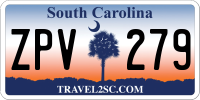 SC license plate ZPV279