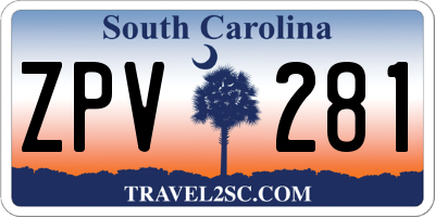 SC license plate ZPV281