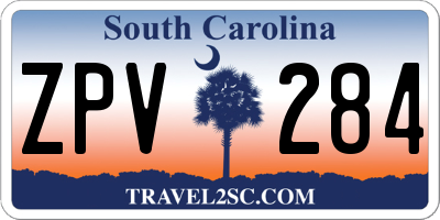 SC license plate ZPV284