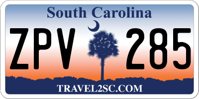 SC license plate ZPV285