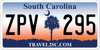 SC license plate ZPV295