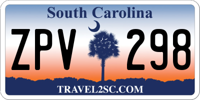 SC license plate ZPV298