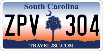SC license plate ZPV304